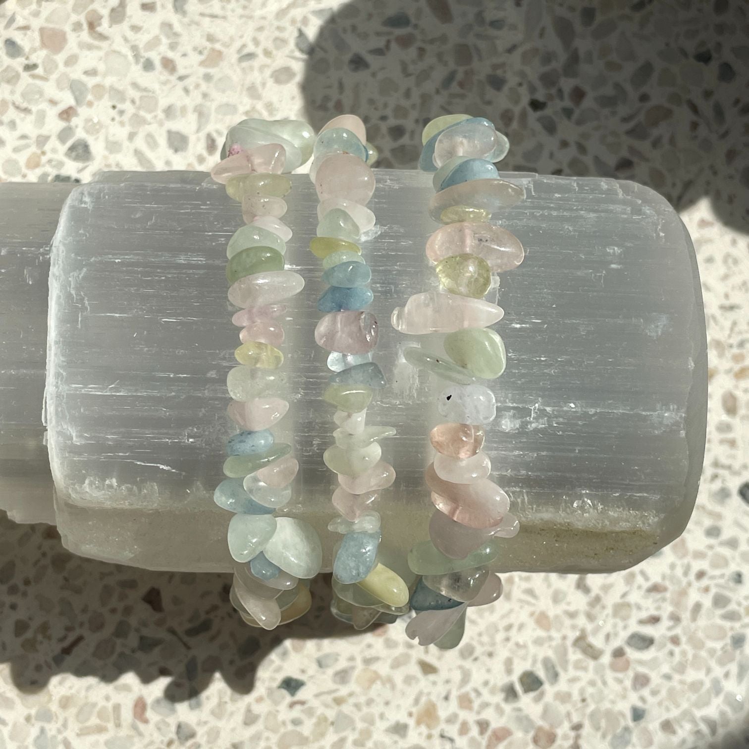 Morganite Chip Bracelet Morganite Chip Bracelet